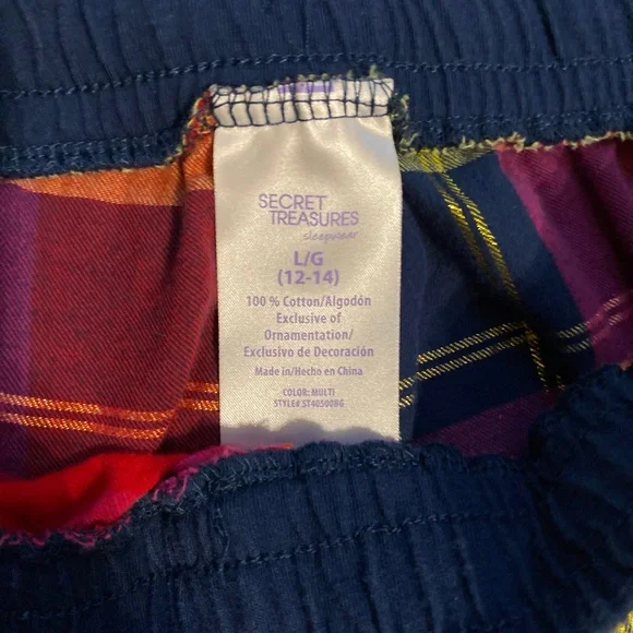 Secret Treasures Multicolor Plaid Pajama Pants - Picture 2 of 4